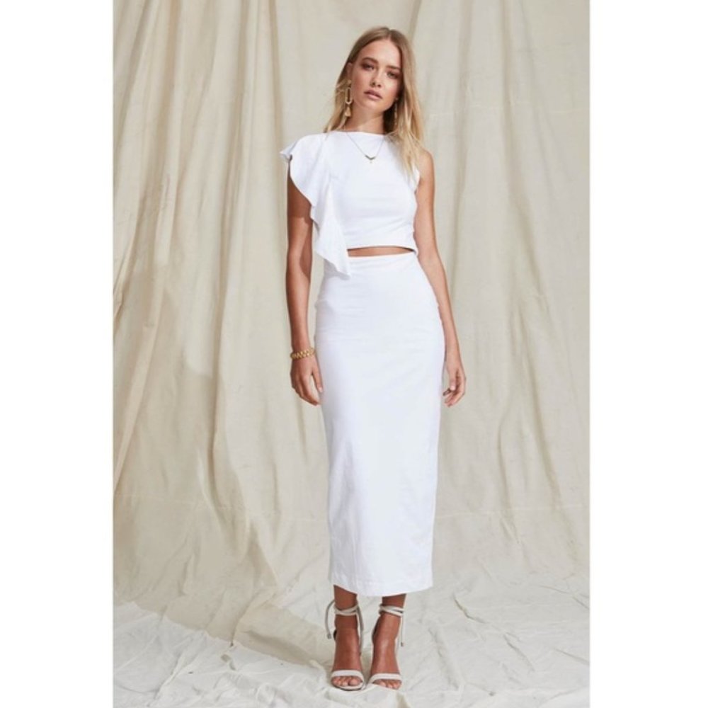 Maurie + Eve White Nador Cutout Dress